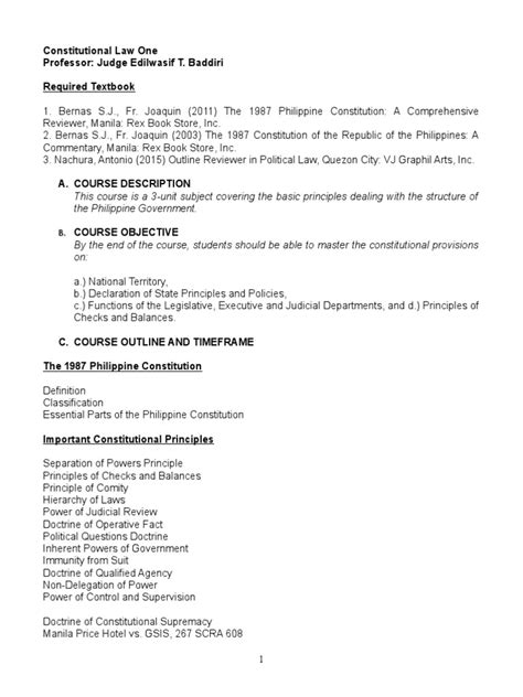 judge baddiri|Consti 1 Syllabus Baddiri .